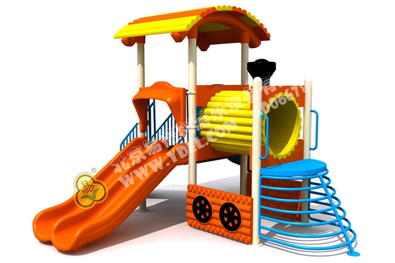 戶外火車(chē)頭模型滑梯一