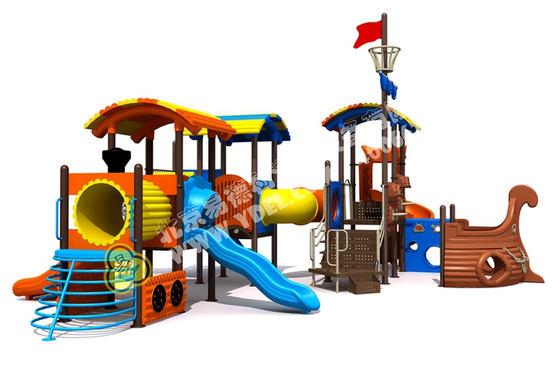 戶外火車(chē)頭模型滑梯