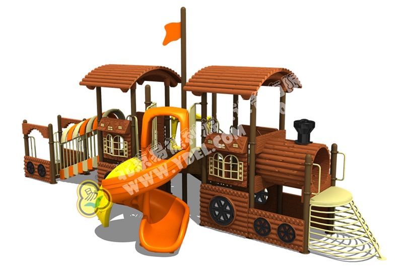 幼兒園火車(chē)頭滑梯游樂(lè)設(shè)備二