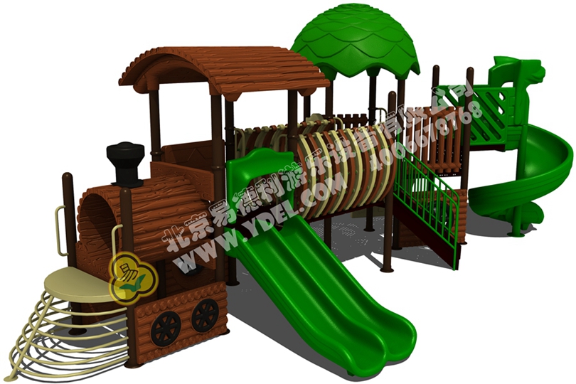 幼兒園火車(chē)頭滑梯游樂(lè)設(shè)備一