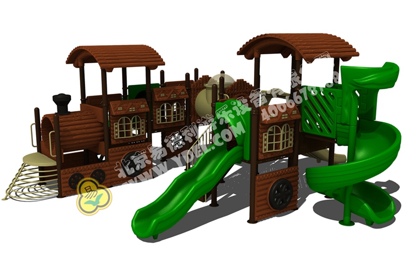 戶外兒童火車(chē)頭滑滑梯設(shè)備九