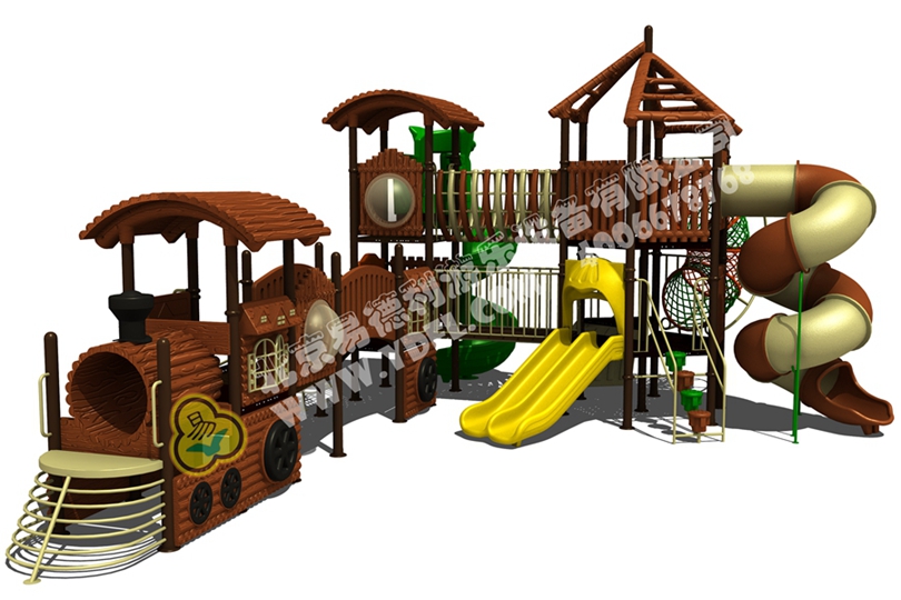 戶外兒童火車(chē)頭滑滑梯設(shè)備八