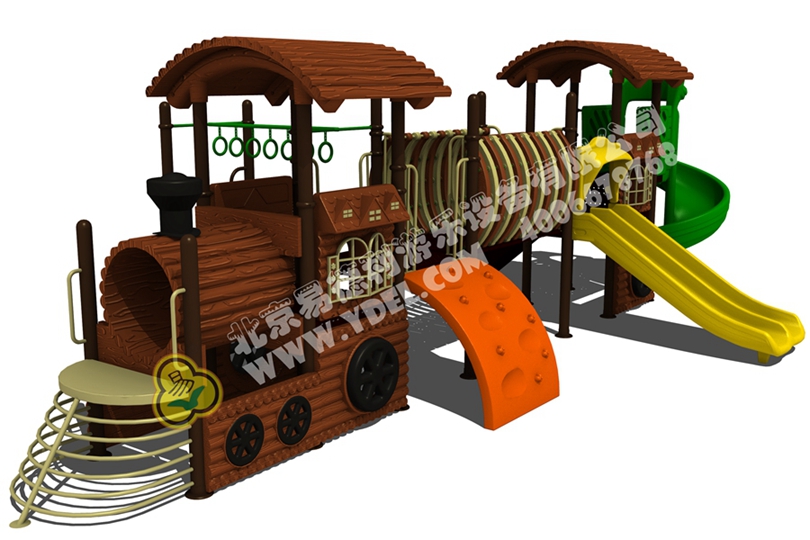 戶外兒童火車(chē)頭滑滑梯設(shè)備五