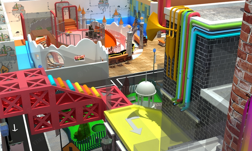 建筑風格淘氣堡游戲區域